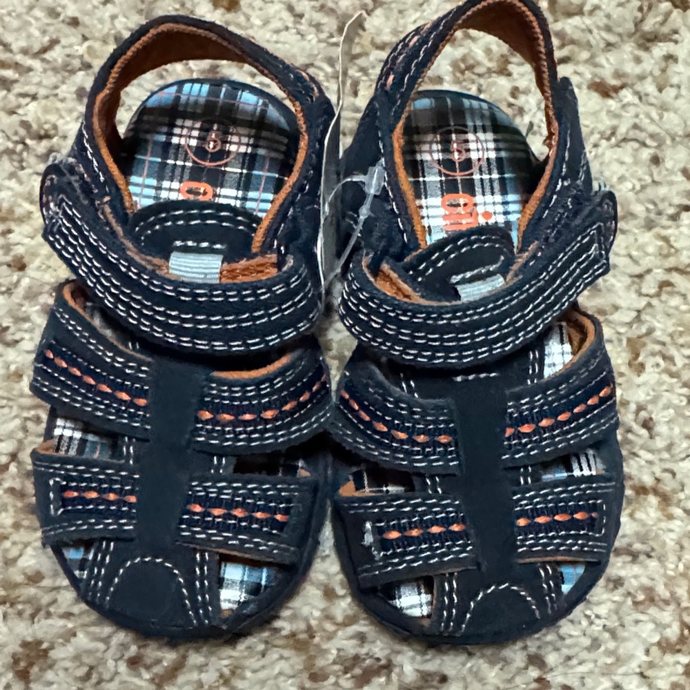 Kids Navy orange Sandals